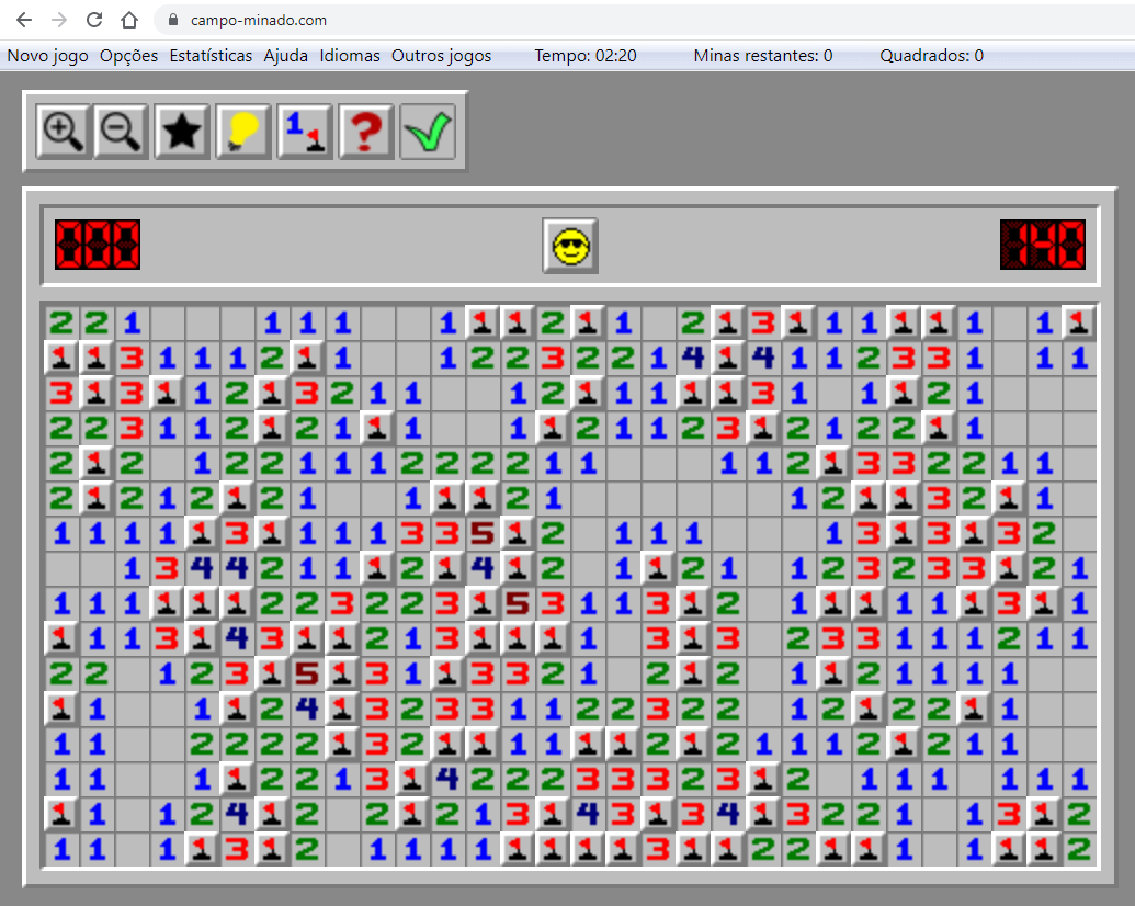 Campo Minado  jogue online gratuitamente