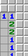 O padrão 1-2-2-1, exemplo 1, não marcado