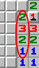 O padrão 1-2-2-1, exemplo 4, marcado